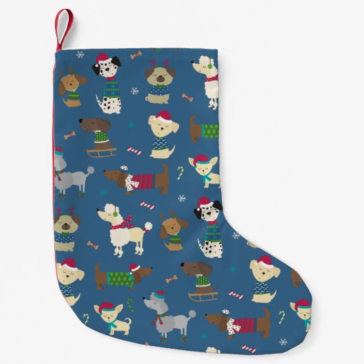 Cartoon Kerst Pups Kleine Kerstsok (Voorkant)