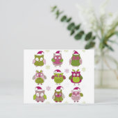 cartoon kerst schattige vector feestdagenkaart (Staand voorkant)