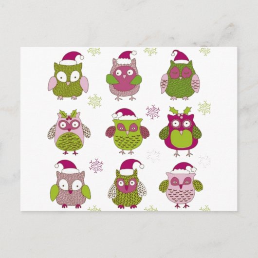 cartoon kerst schattige vector feestdagenkaart (Voorkant)