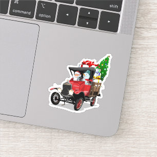 Cartoon kerst sticker