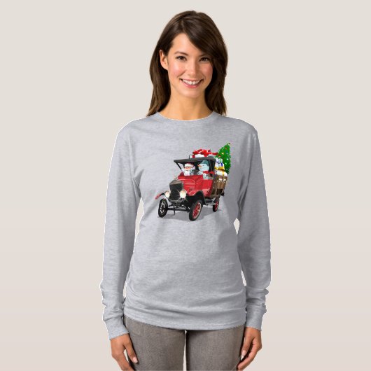 Cartoon kerst t-shirt (Voorkant volledig)