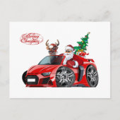 Cartoon kerst wenskaart briefkaart (Voorkant)