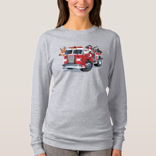 Cartoon kerstakelwagen t-shirt (Voorkant)