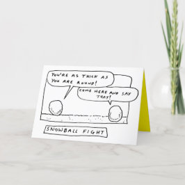 Cartoon kerstavond feestdagen kaart