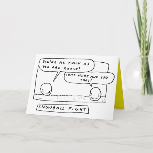 Cartoon kerstavond feestdagen kaart (Voorkant)