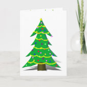 Cartoon kerstboom feestdagen kaart (Voorkant)