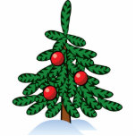 Cartoon kerstboom staand fotobeeldje<br><div class="desc">Stijlstructuur kleine cartoons bevestigen</div>