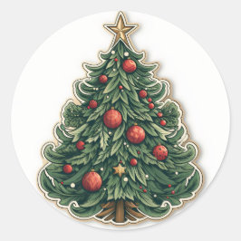 Cartoon kerstboom Sticker
