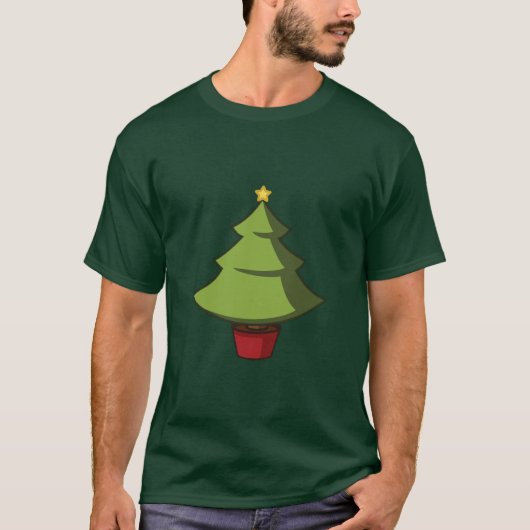Cartoon kerstboom t-shirt (Voorkant)