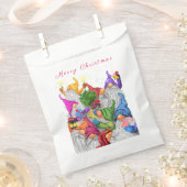 Cartoon kerstcadeau voor cadeaubonen bedankzakje (Geknipt)