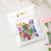 Cartoon kerstcadeau voor cadeaubonen bedankzakje (Gezegeld)