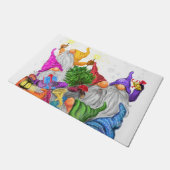Cartoon kerstdeuren Gift Gnome Party Deurmat (Schuin)