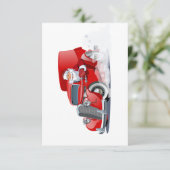 Cartoon kerstkaart (Staand voorkant)