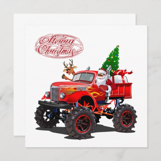 Cartoon kerstkaart (Voorkant / Achterkant)