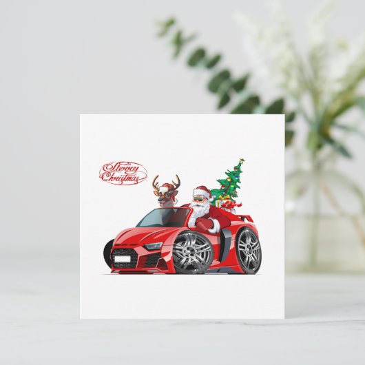 Cartoon kerstkaart (Staand voorkant)