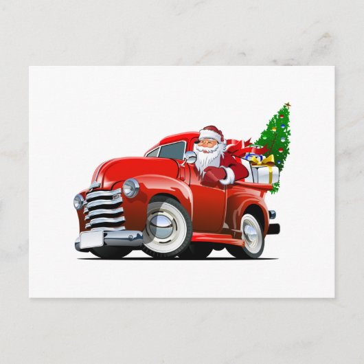 Cartoon kerstkaart briefkaart (Voorkant)