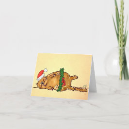 Cartoon kerstkaart feestdagen kaart