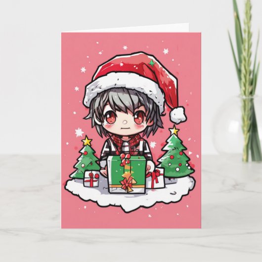 cartoon kerstkaart kaart (Voorkant)