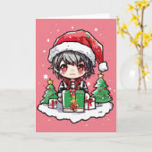 cartoon kerstkaart kaart (Gele Bloem)