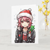 cartoon kerstkaart kaart (Gele Bloem)