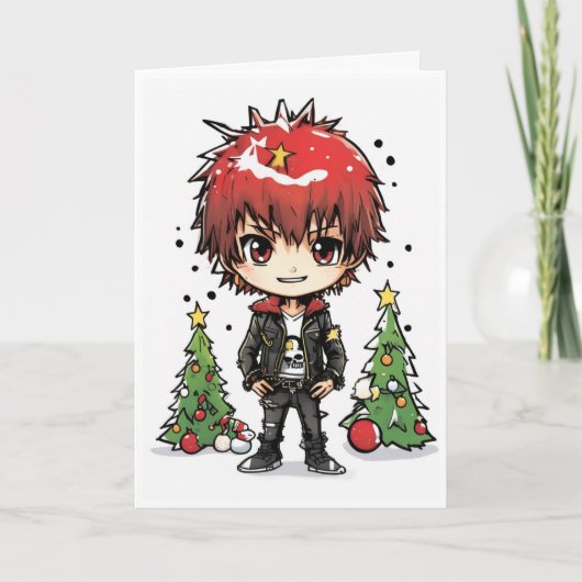 cartoon kerstkaart kaart (Voorkant)