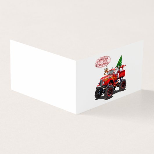 Cartoon kerstkaart kaart (Buitenkant)