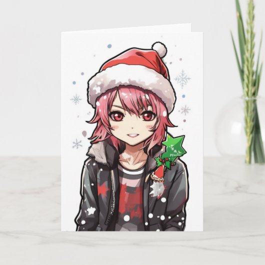 cartoon kerstkaart kaart (Voorkant)