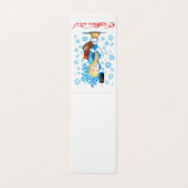Cartoon kerstkaart kaart (Buitenkant ongevouwen)