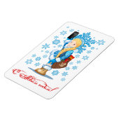 Cartoon kerstkaart magneet (Linkerzijde)