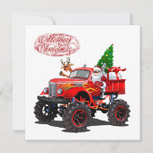 Cartoon kerstkaart met groet (Voorkant)