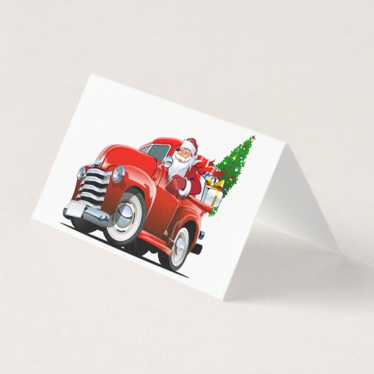 Cartoon kerstkaart met groet kaart (Voorkant)