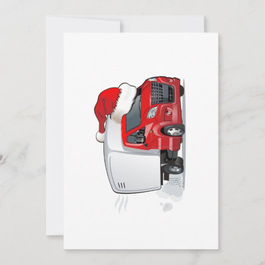 Cartoon kerstkaart met wensen (Voorkant)