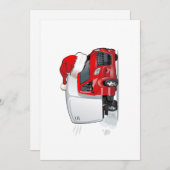 Cartoon kerstkaart met wensen (Voorkant / Achterkant)