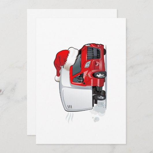 Cartoon kerstkaart met wensen (Voorkant / Achterkant)