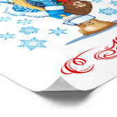 Cartoon kerstkaart poster (Hoek)