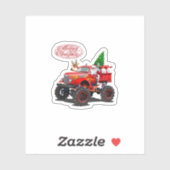 Cartoon kerstkaart sticker (Vel)