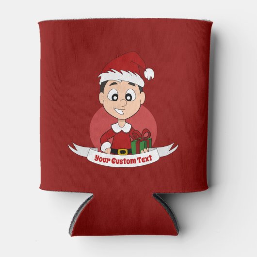 Cartoon kerstman blikjeskoeler (Voorkant)