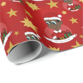 Cartoon kerstman cadeaupapier (Rol Hoek)