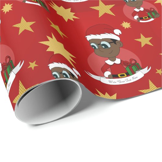 Cartoon kerstman cadeaupapier (Rol Hoek)