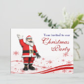 Cartoon kerstman en muis kaart (Staand voorkant)