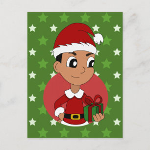 Cartoon kerstman feestdagenkaart