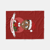 Cartoon kerstman fleece deken (Voorkant (Horizontaal))