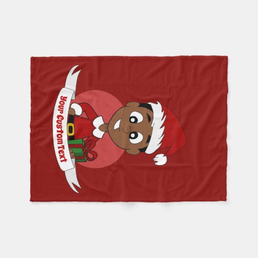 Cartoon kerstman fleece deken (Voorkant (Horizontaal))