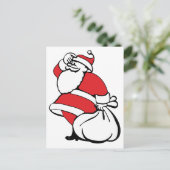 Cartoon Kerstman kerstman kerstman, speelgoedzak Feestdagenkaart (Staand voorkant)