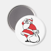 Cartoon Kerstman kerstman kerstman, speelgoedzak Magneet (Voorkant / Achterkant)