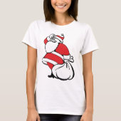 Cartoon Kerstman kerstman kerstman, speelgoedzak T-shirt (Voorkant)