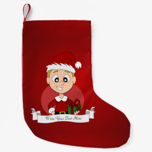 Cartoon kerstman kleine kerstsok