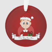 Cartoon kerstman ornament (voorkant)