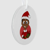 Cartoon kerstman ornament (voorkant)