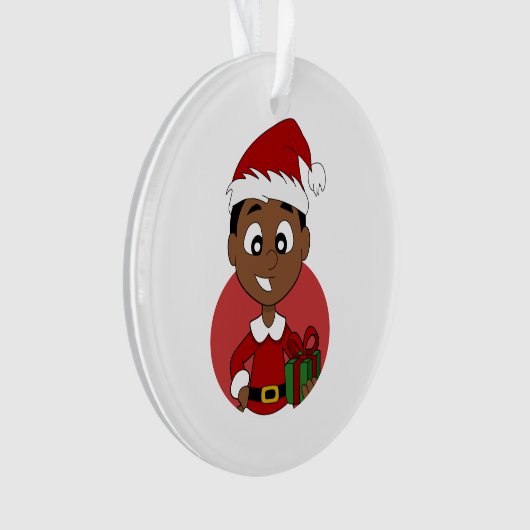 Cartoon kerstman ornament (voorkant)